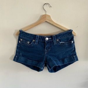 True Religion Deadstock Blue Denim Daisy Duke Short Shorts
